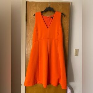 Ann Taylor orange short sleeve dress
